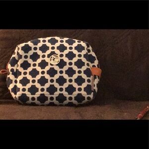 Spartina 449 blue and white cosmetic bag